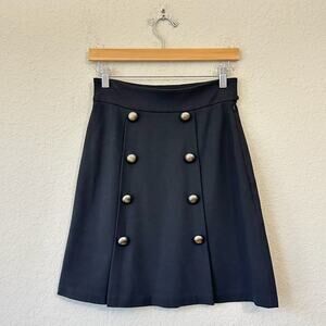 TIBI Mini Skirt Black Knit Pleated A-Line Sailor Academia Preppy 90s